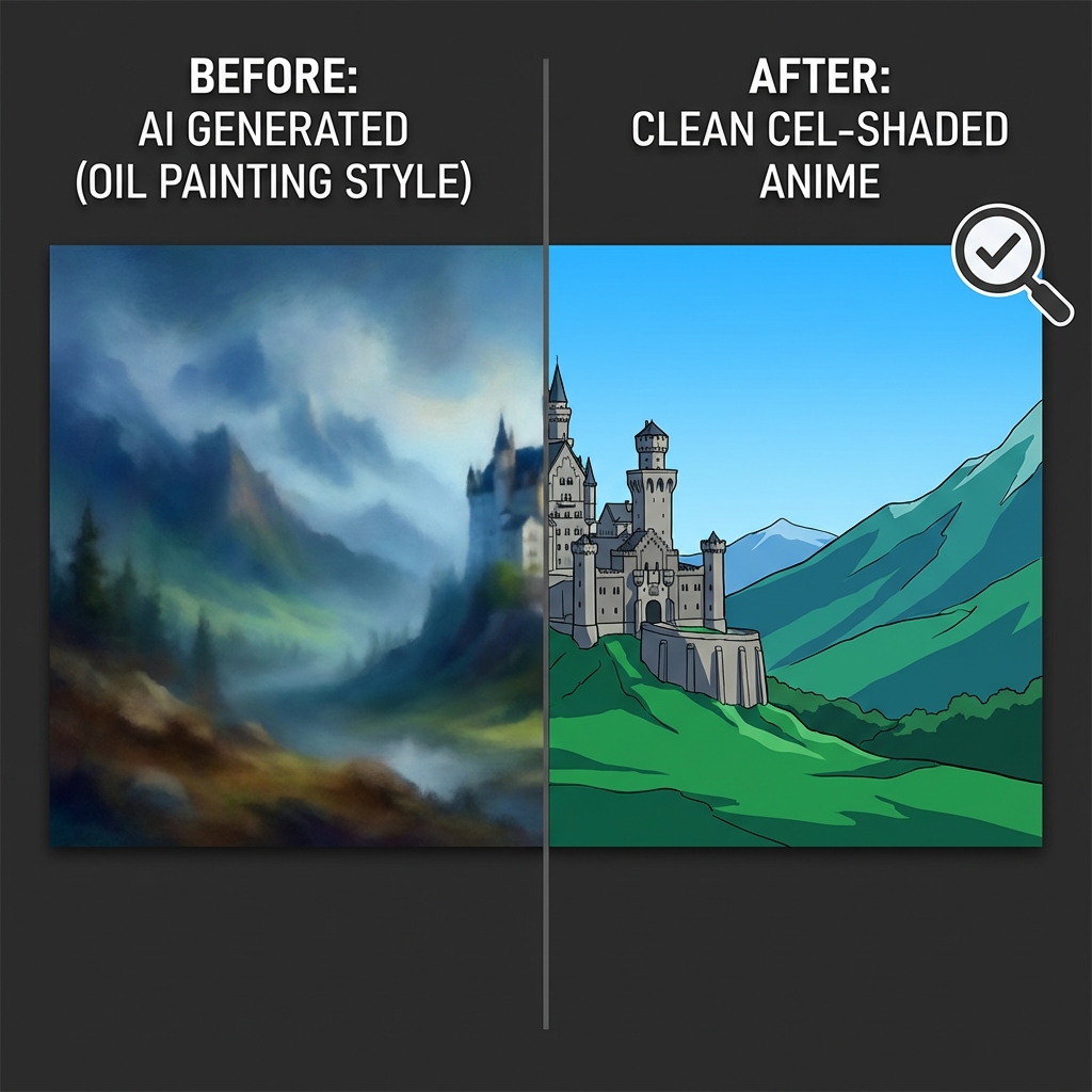 Vector-Like Flat Shading (The "Niji" Look)